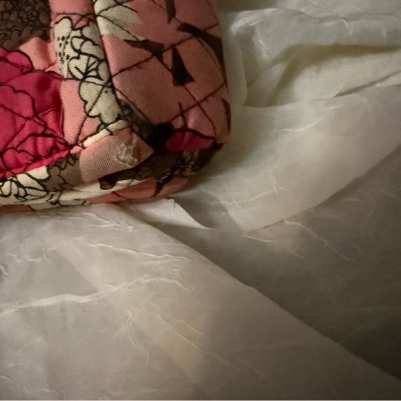 VTG Retired Vera Bradley Mocha Rouge Eloise Clam Shell Kiss Lock Purse - Picture 8 of 9